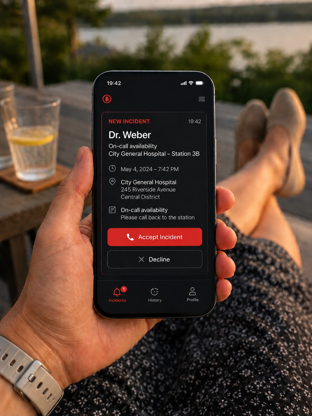 Mobile alert acceptance in the reference product interface